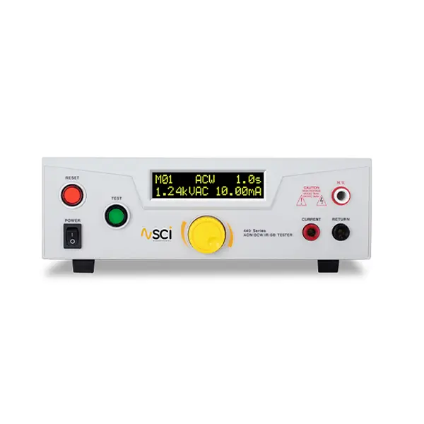 Thiết bị kiểm tra an toàn điện, cách điện, điện trở nối đất SCI 446 (5KVAC, 6kVDC, IR, GB, 20mA)