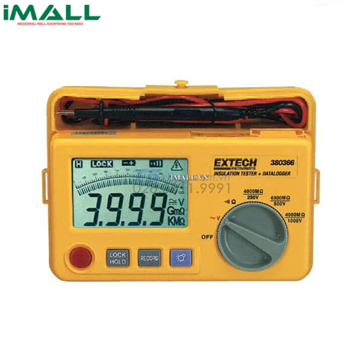 [839213183411] Đồng hồ đo điện trở cách điện Extech 380366 (1000V, 4000MOhm, datalogger)