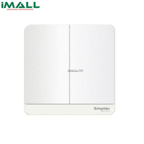 [172336492651] Công tắc đôi 2 chiều có đèn Schneider E8332L2LED_WE_G19