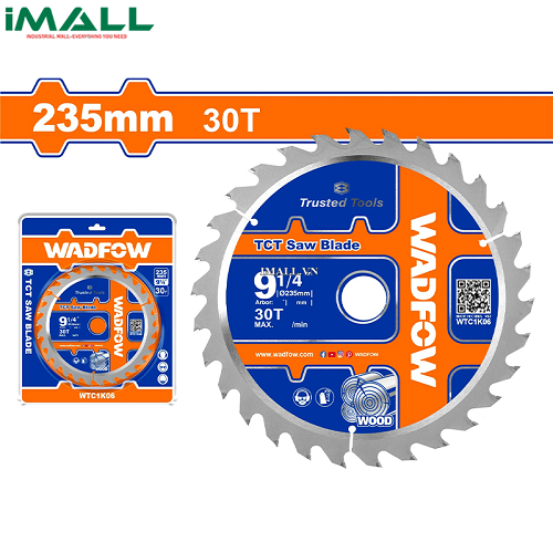 Lưỡi cưa gỗ 235mm 30T Wadfow WTC1K06