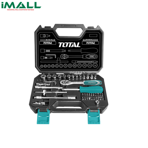 [666996] Bộ tuýp 1/4" 45 chi tiết (4-14mm) Total THT141451