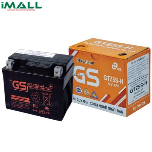 [885459303522] Bình ắc quy GS MF GTZ5S-H (12V-4AH)