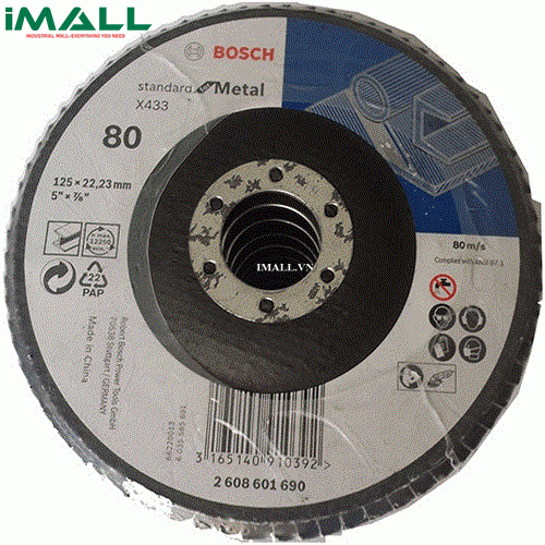 [4994] Đĩa nhám xếp Alox P80 BOSCH 2608601690 (125mm)