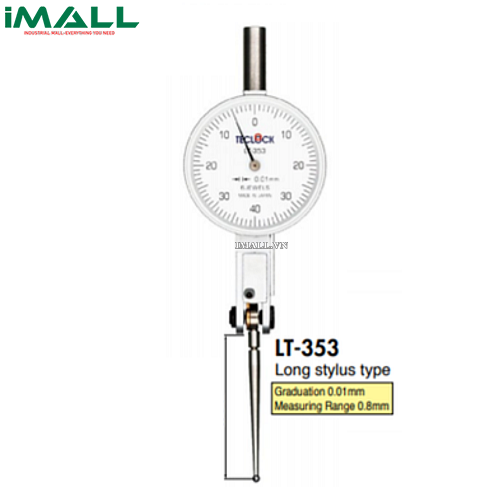 Đồng hồ so chân gập TECLOCK LT-353 (0.8mm/0.01mm; Tự ly hợp)