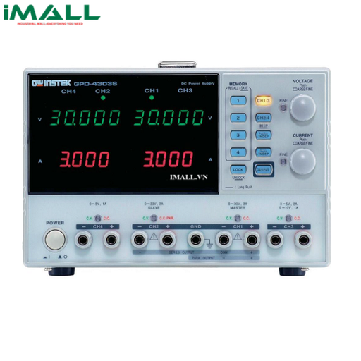 [641141188747] Nguồn DC lập trình tuyến tính 4 đầu ra GW instek GPD-4303S (30V, 3A, 4CH)