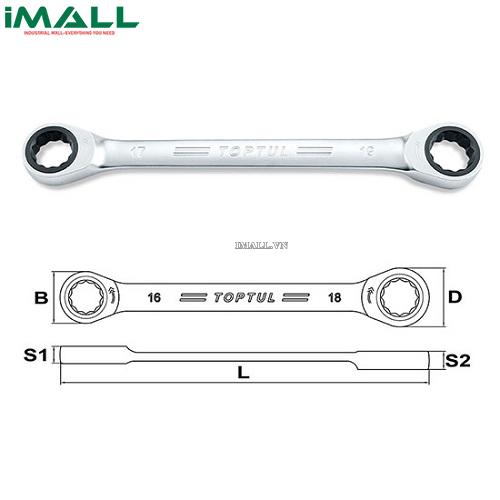 Cờ lê 2 đầu vòng tự động Toptul AOAG1719