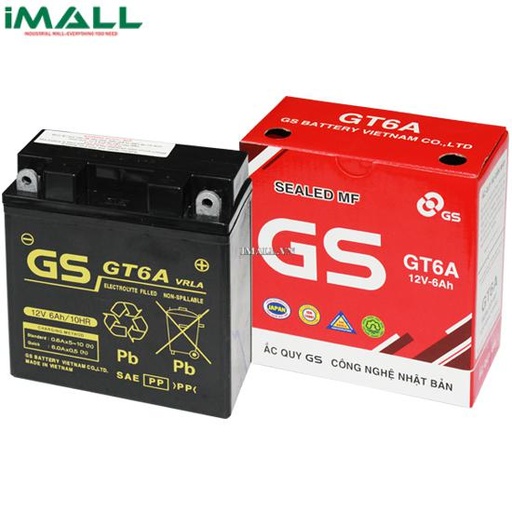 [632168303524] Bình ắc quy GS MF GT6A (12V-6AH)