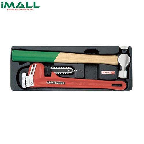 Mỏ lết răng 14" và búa Toptul GBAT0201