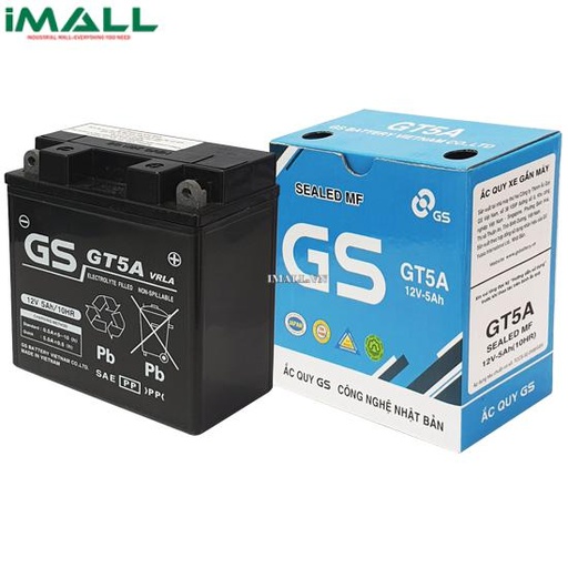 [387888303525] Bình ắc quy GS MF GT5A (12V-5AH)
