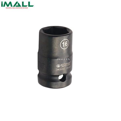 [483924382552] Đầu tuýp lục giác đen thành mỏng 1/2" (11mm) SATA 34304T