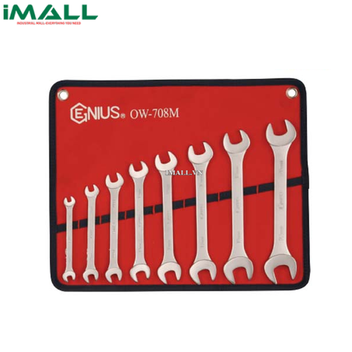 [325717441521] Bộ cờ lê hai đầu mở 8 chiếc hệ mét GENIUS OW-708M (6~22mm)