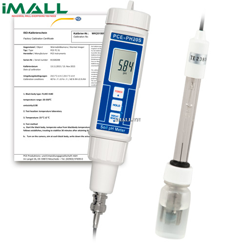 [346652230065] Bút đo độ pH PCE PH20-ICA (0.00 ~14.00 pH, ± 0.07 pH)
