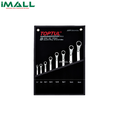 Bộ cờ lê 2 đầu vòng 45 độ 8 món (AAAH: 6x7~22x24mm) TOPTUL GPAH0801