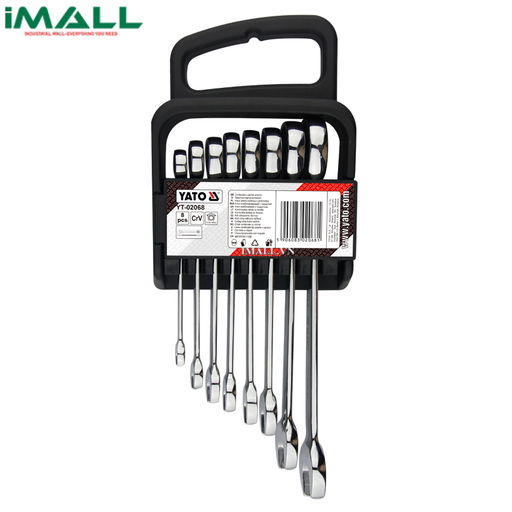 [582648367387] Bộ cờ lê vòng miệng đảo chiều 8 chi tiết Yato YT-02068 (8-19mm)