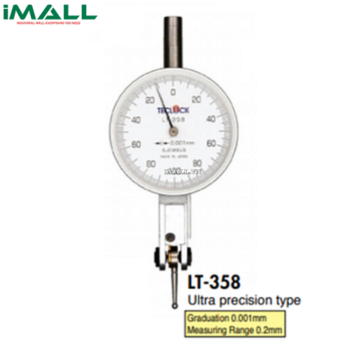 Đồng hồ so chân gập TECLOCK LT-358 (0.28mm/0.001mm; Tự ly hợp)